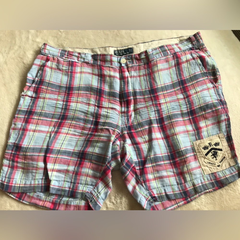 CUSTOMIZED Polo by Ralph Lauren Barbados Plaid Linen shorts